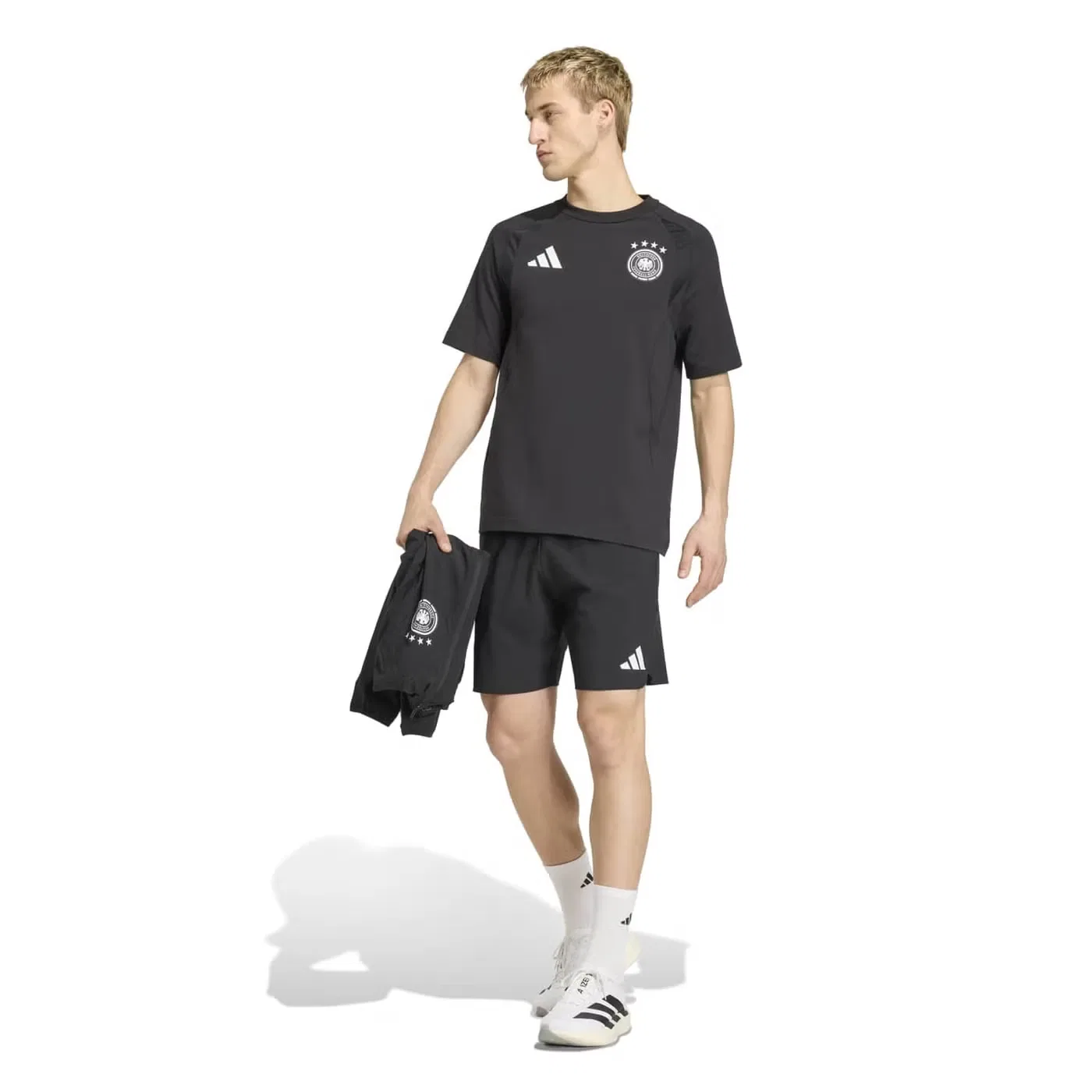 Футболка с принтом Germany Tiro Travel Adidas, черный — фото 4