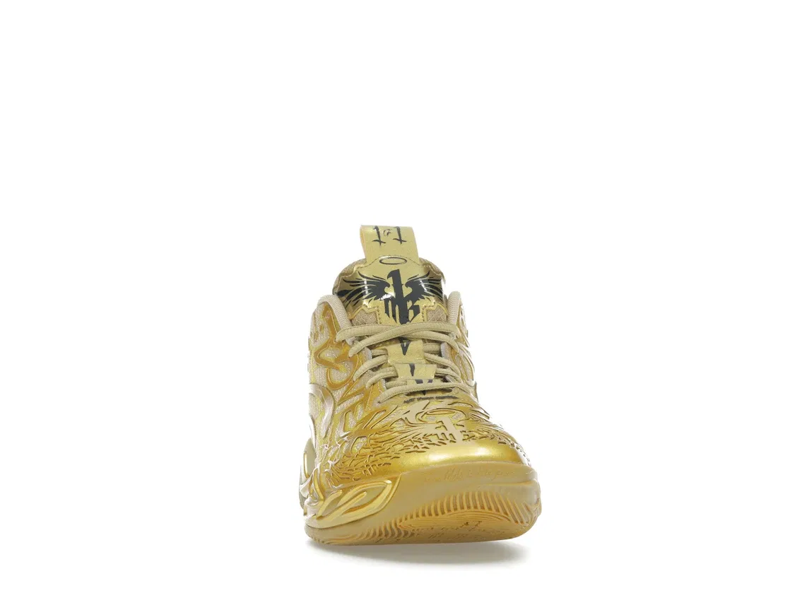 Детские кроссовки для мальчиков баскетбольные Puma LaMelo Ball MB.04 Golden Child, Gold/Black — фото 2