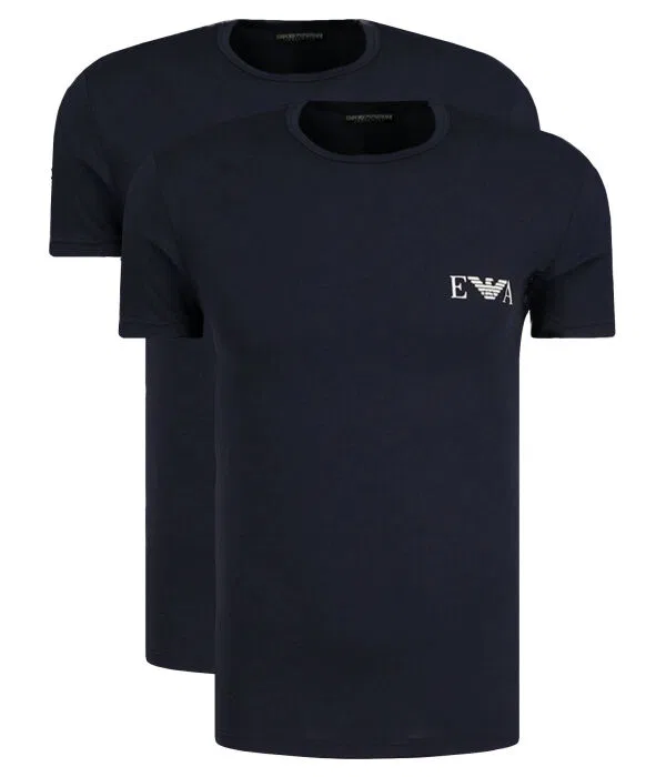 Мужской комплект футболок T-Shirt 2 штуки Emporio Armani, Blu Marino