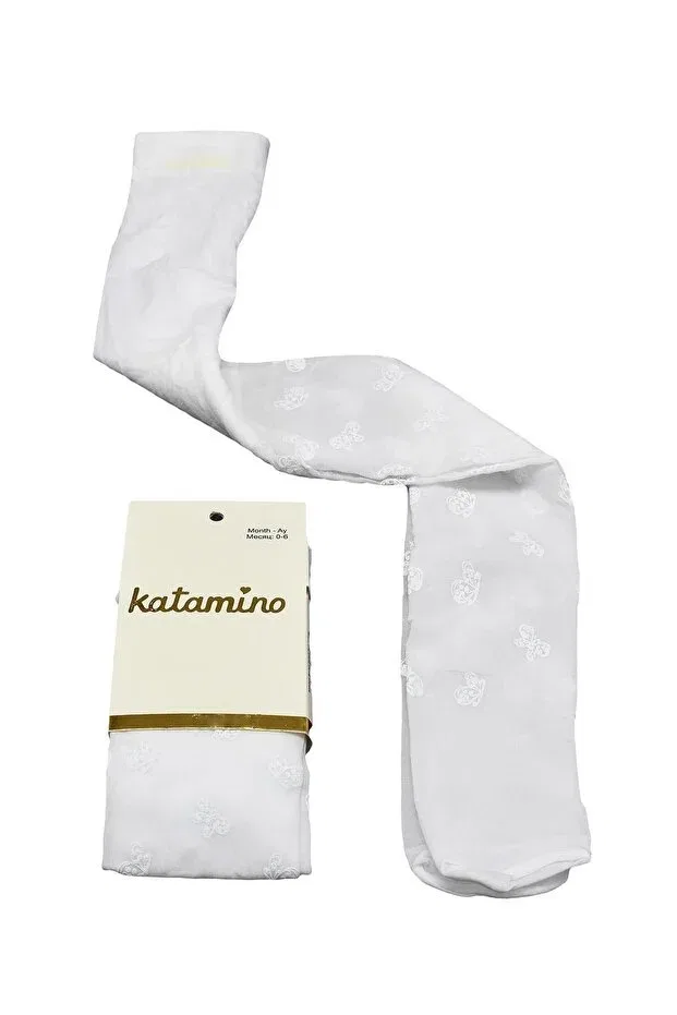 Детские колготки для девочек с принтом Butterfly printed baby girl thin pantyhose Generic Brands, Ecru