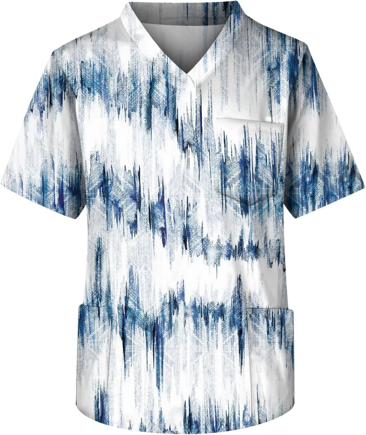 Мужская футболка с V-образным вырезом и карманом, Summer Lightweight, Blue