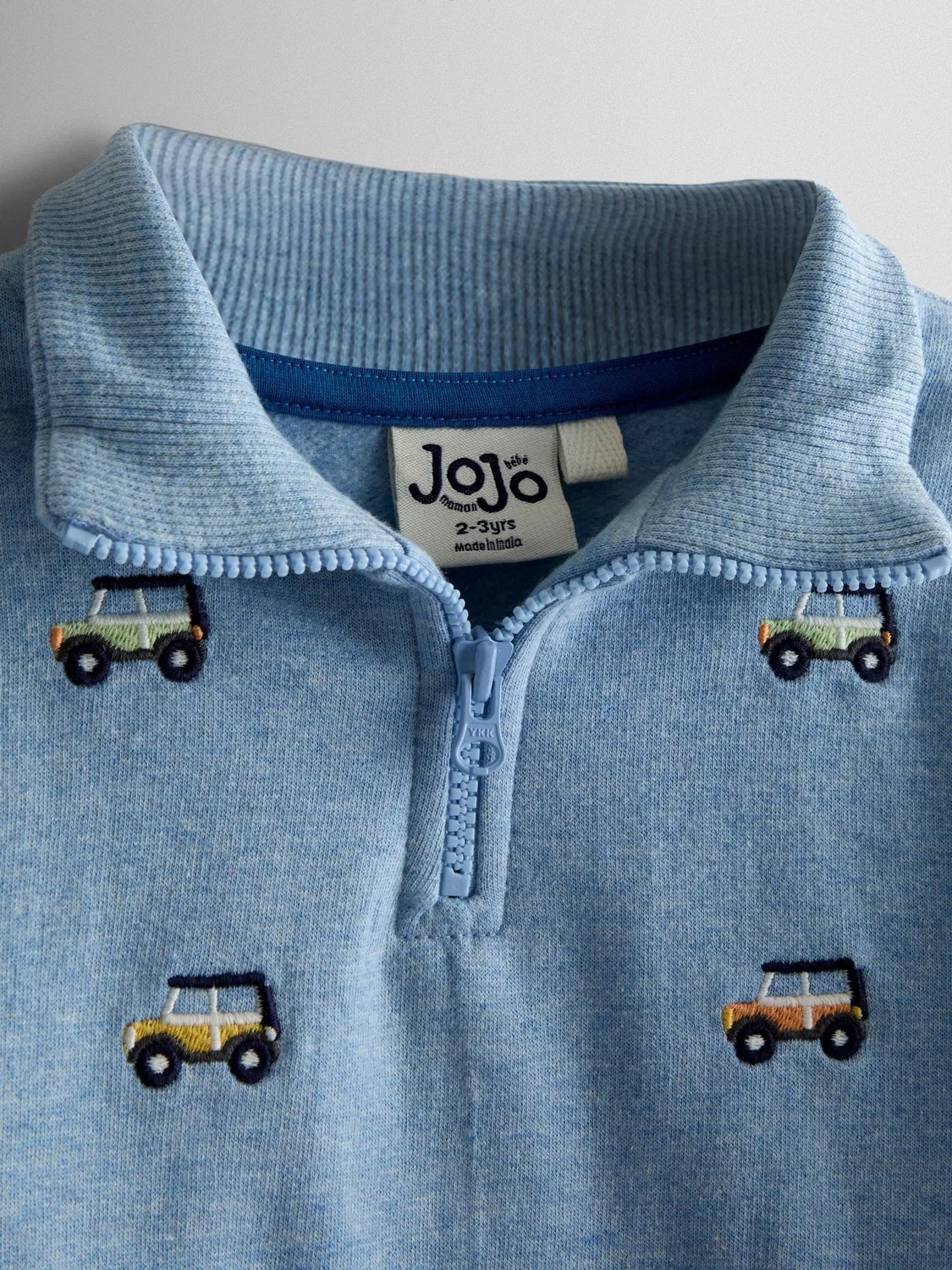 Свитшот с вышивкой Jeep, JoJo Maman Bébé, синий — фото 3