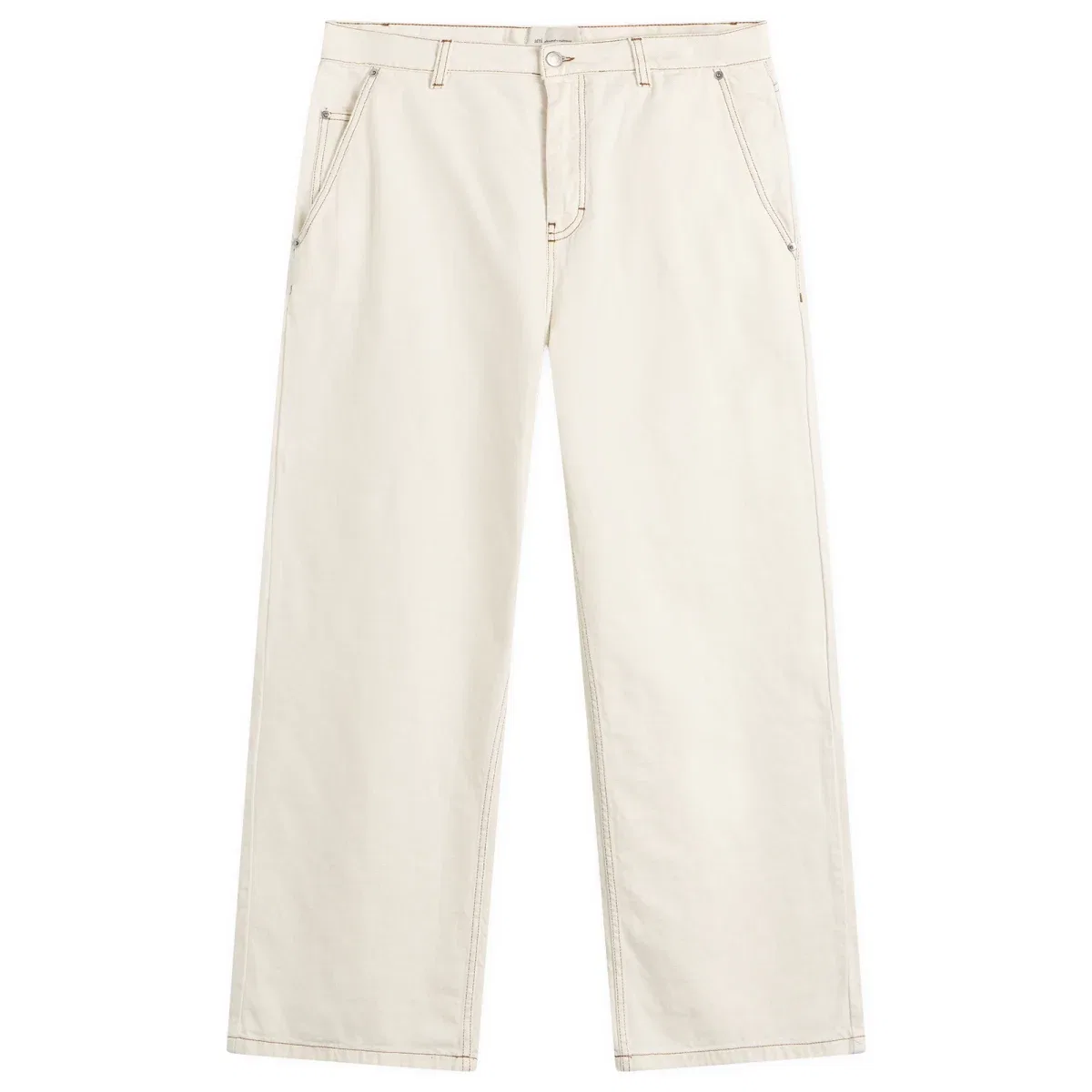 Джинсы свободного кроя Light Denim Wide Fit Ami Paris, White