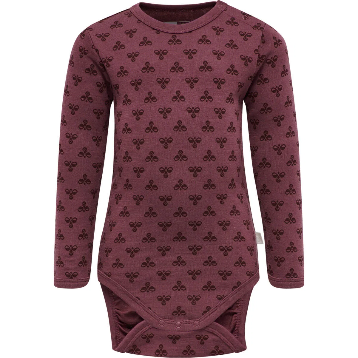 Детский боди с длинным рукавом BAMBO Hummel, Rot Bordeaux Karminrot