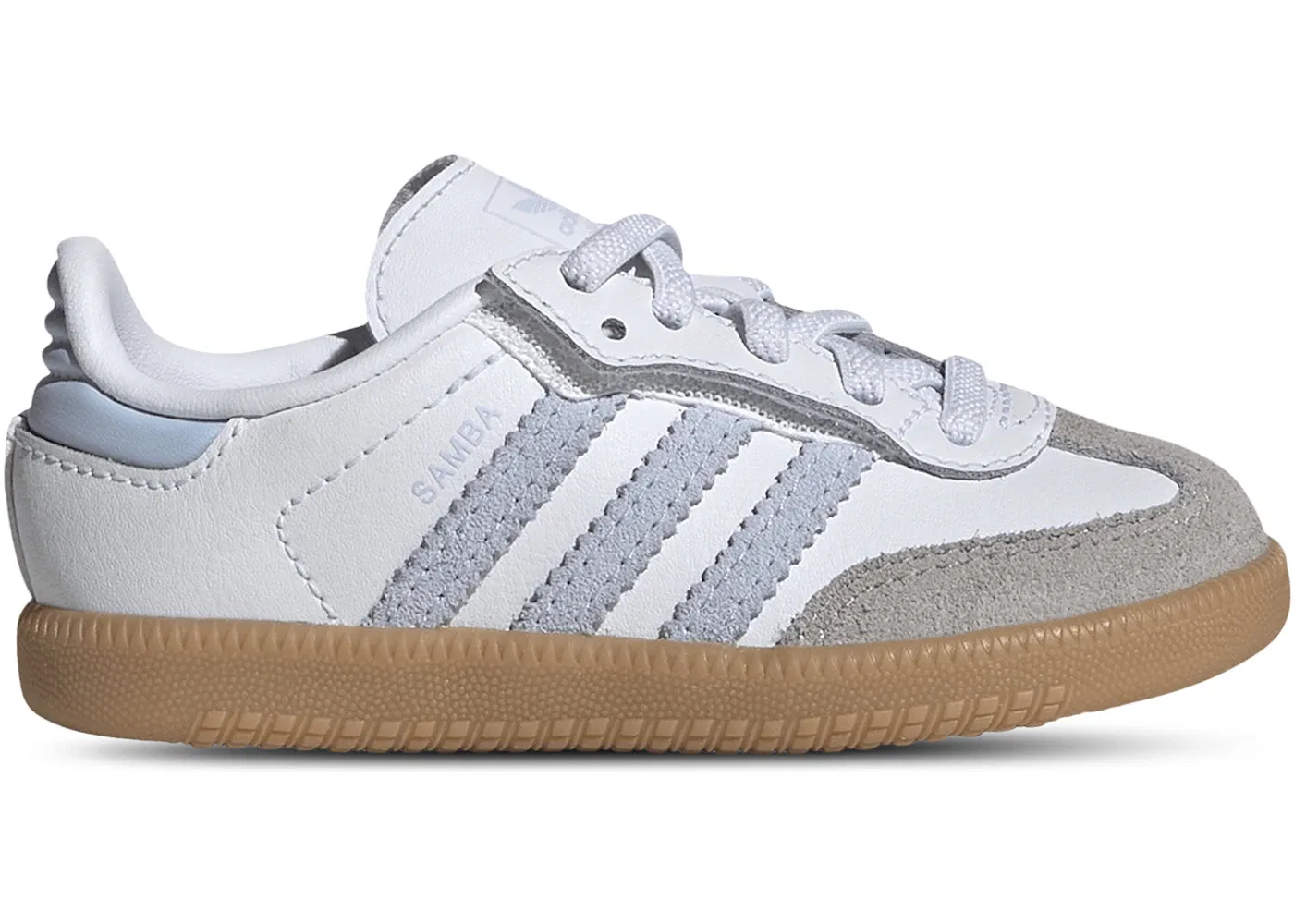 Детские кроссовки для мальчиков с закрытием на липучке Samba OG Comfort Closure Adidas, Cloud White Crystal Sky Gum