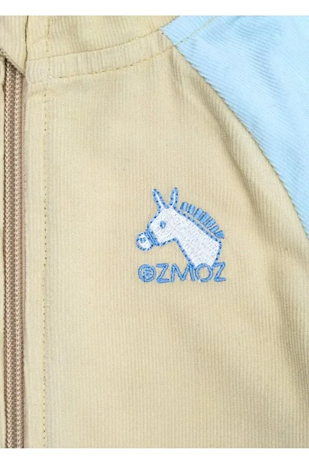 Детская куртка для мальчиков из вельвета с капюшоном Ozmoz By Mukadder Özden, Multicolor — фото 3