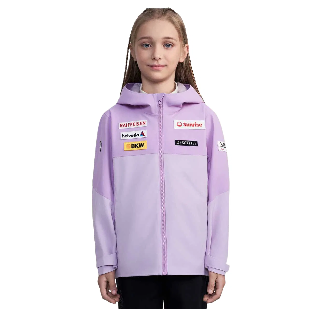 Детская куртка с капюшоном Light Purple DESCENTE