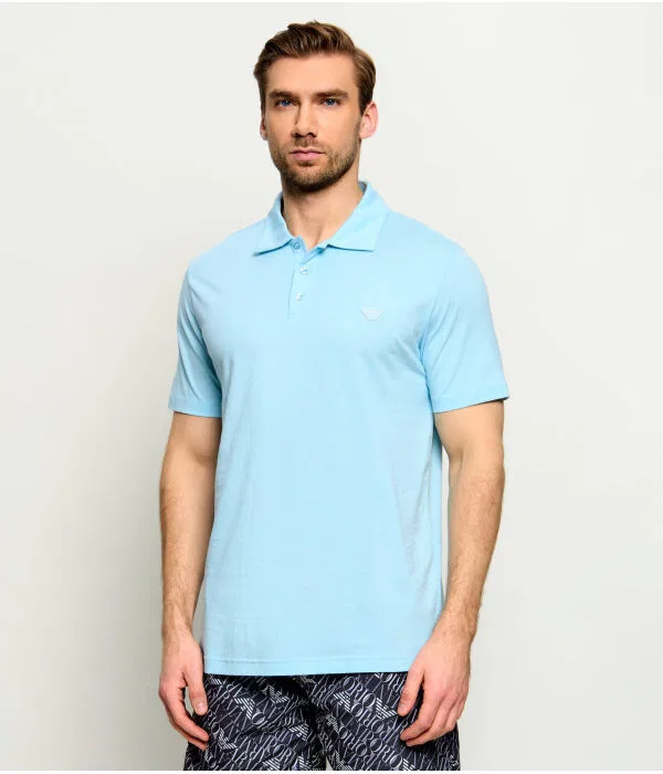 Мужское поло с коротким рукавом Emporio Armani, Azzurro