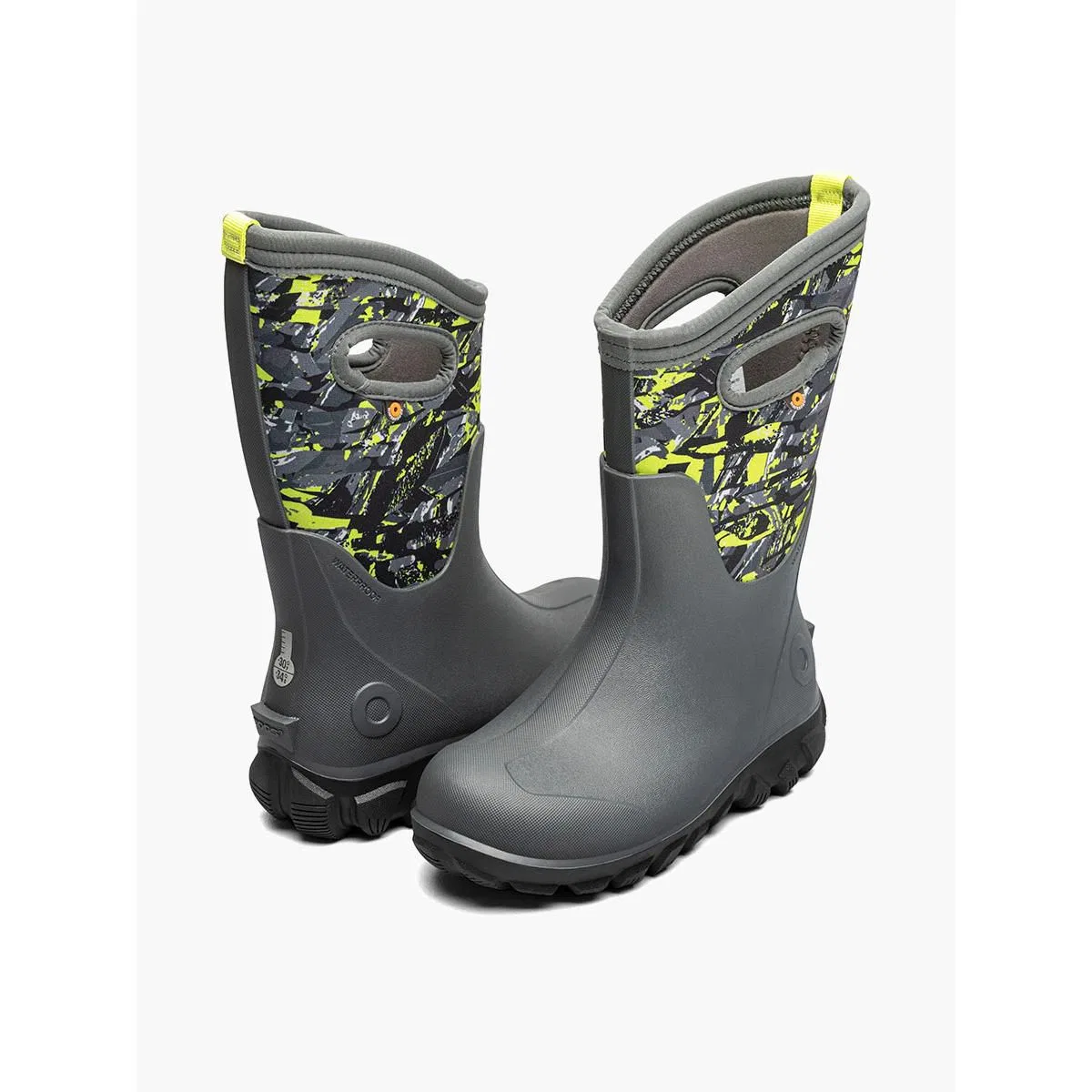 Детские сапоги для девочек водонепроницаемые Classic Seamless Bogs, Dark Gray Multi — фото 4