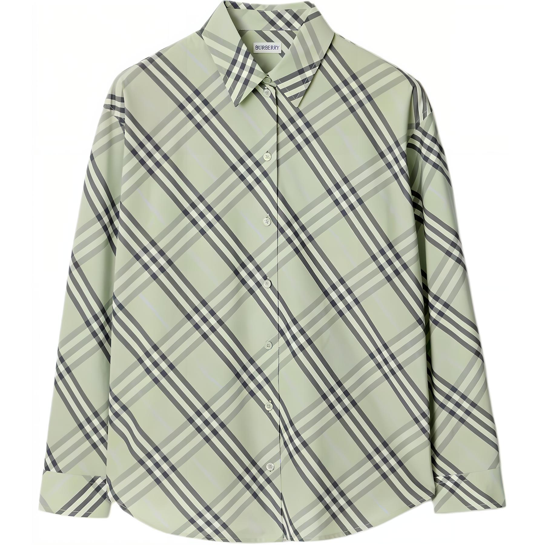 Рубашка Burberry Хлопковая, Sea Foam Green