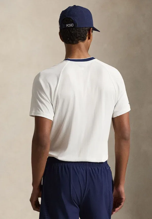 Футболка с принтом Wimbledon performance t-shirt, Polo Ralph Lauren, Ceramic White, белый — фото 3