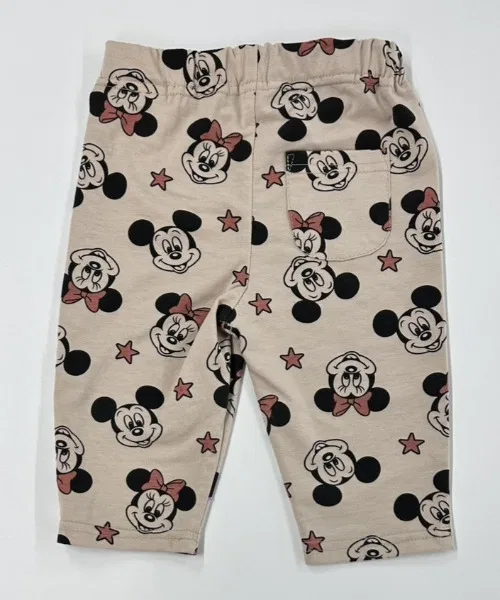 Детские штаны-капри с принтом Mickey & Minnie Disney, Бежевый — фото 4