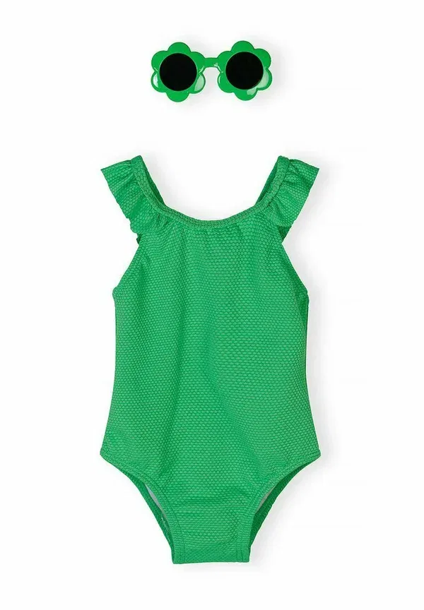 Купальник с цветком, Minoti, Neon Green, зеленый
