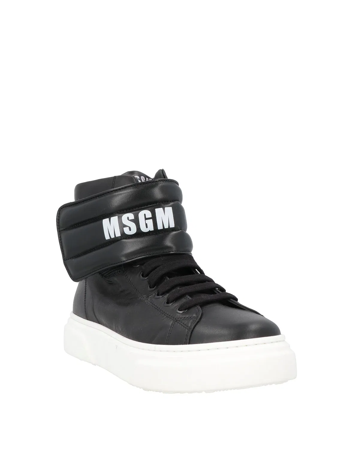 Детские кроссовки для девочек кожаные Msgm, черный — фото 2