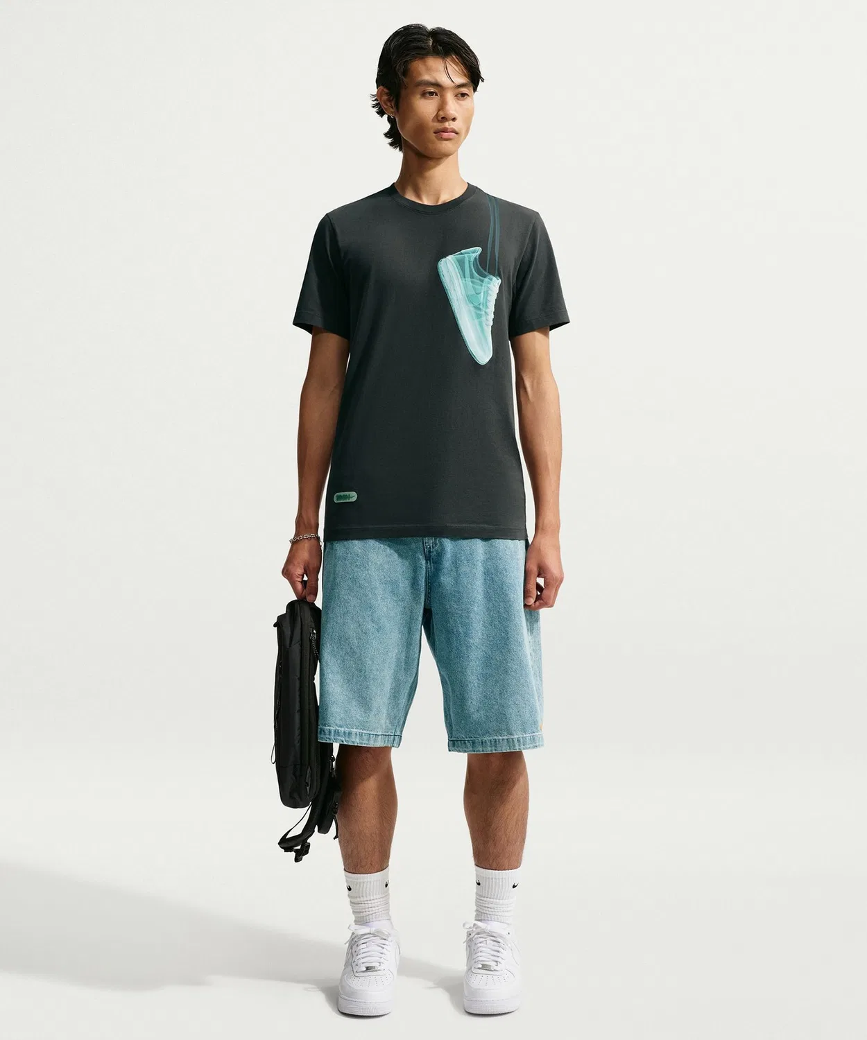 Мужская футболка с коротким рукавом Nike Sportswear Wash Fmrn NIKE, Dark Grey — фото 2