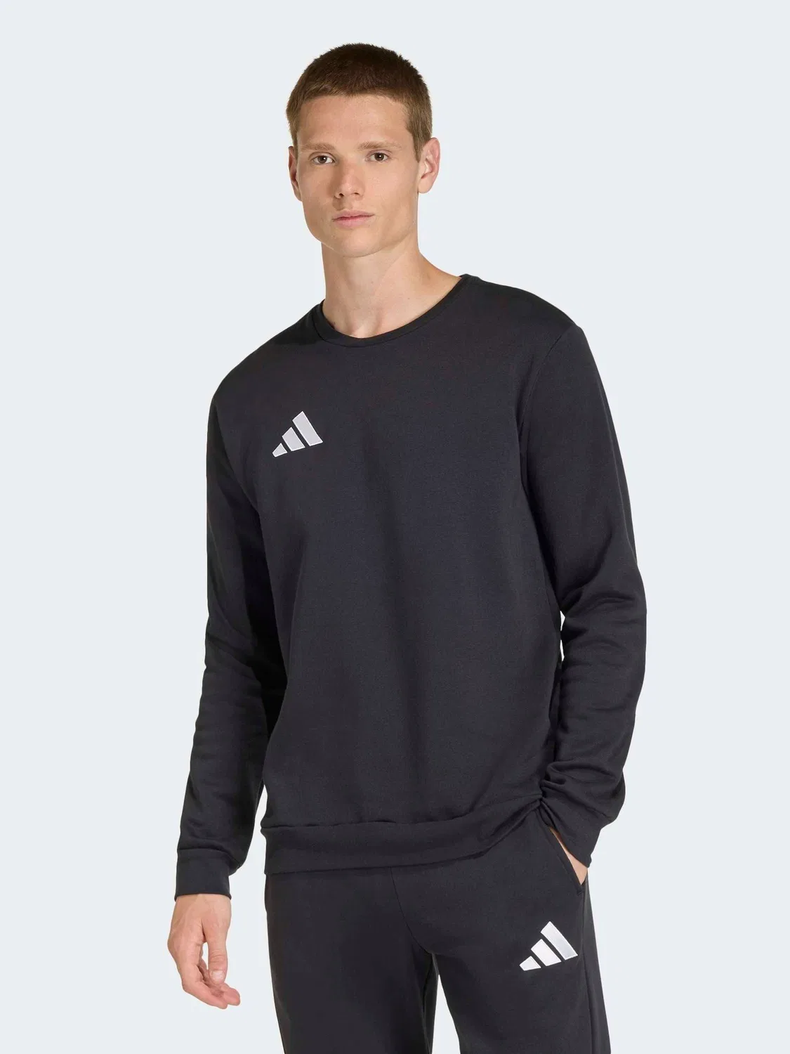 Свитшот флисовый Entrada 26 adidas, черный
