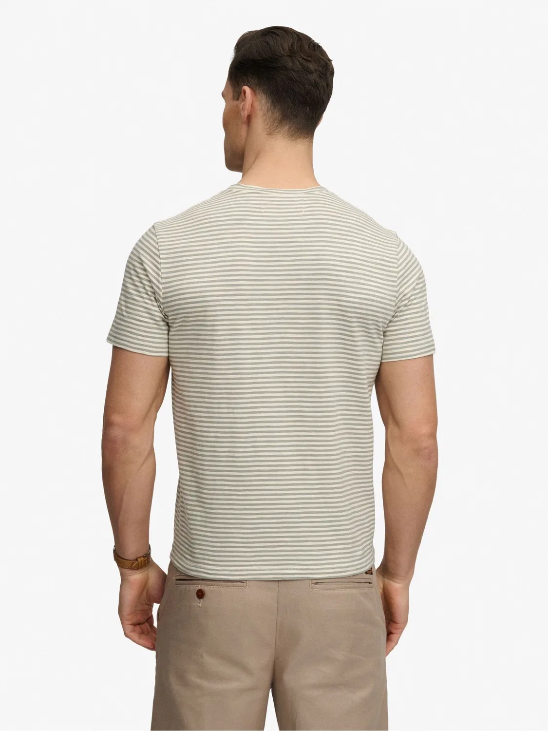 Футболка с полоской, классическая, Essential Stripe Superdry, зеленый — фото 2