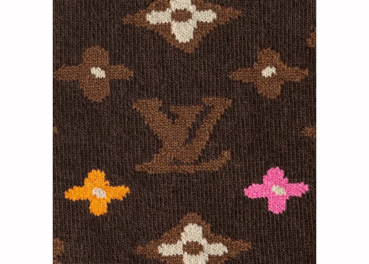 Мужские носки с монограммой Louis Vuitton by Tyler, the Creator Monogram Craggy Socks, Brown — фото 3