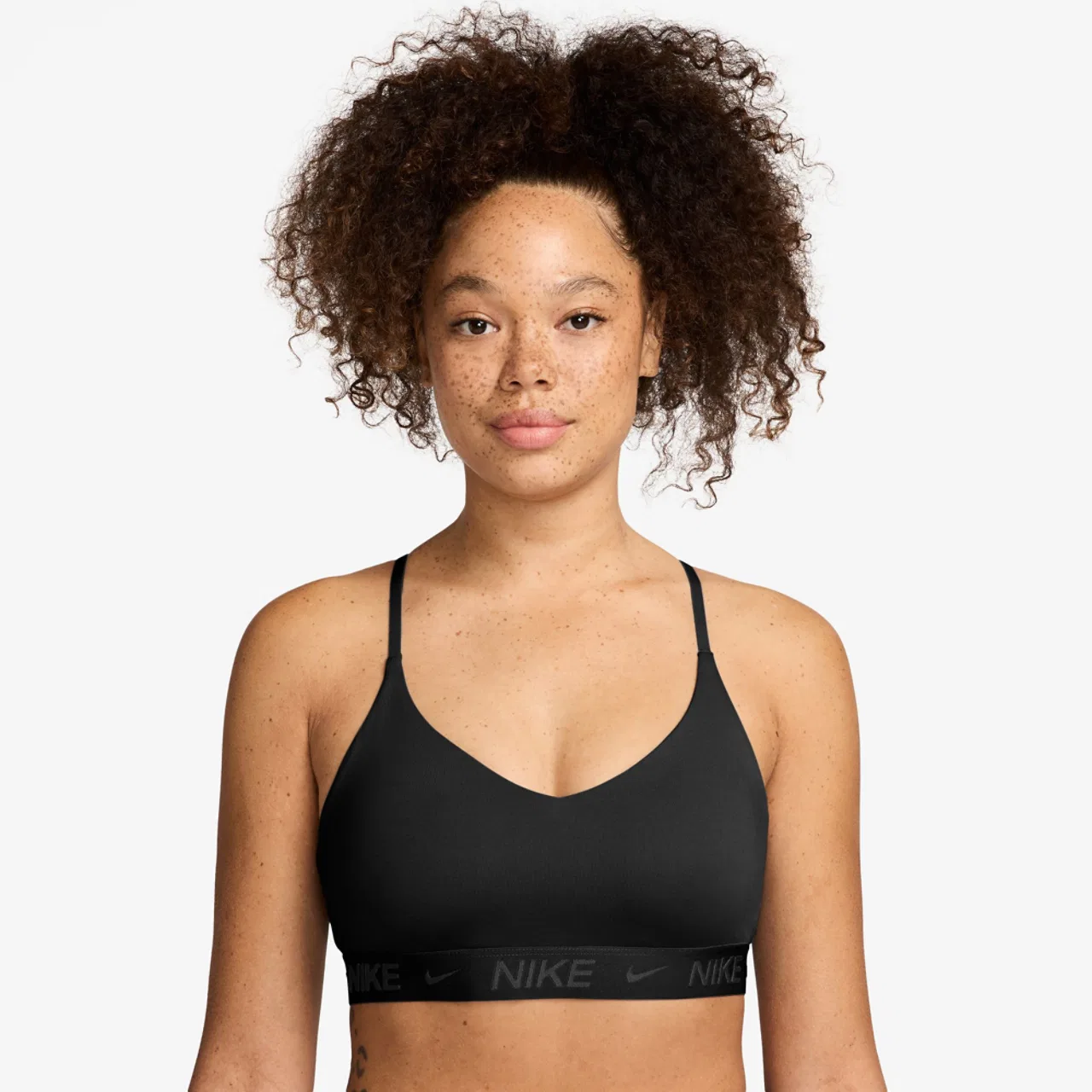 Женский спортивный бюстгальтер Dri-FIT Indy Nike, черный