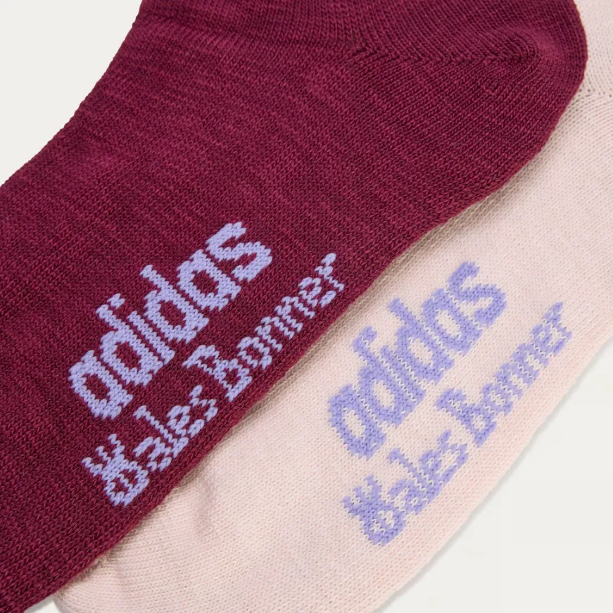 Носки, полосатые, Wales Bonner, Adidas, 2 Pack Burgundy+Wonder Quartz — фото 3