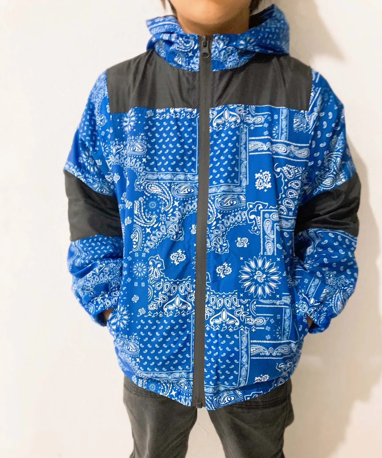Детская горнолыжная куртка с пейслийским принтом, модель 943-04 ZI-ON, Blue