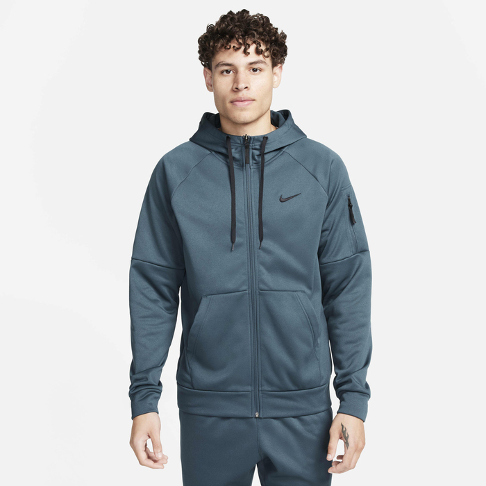 Толстовка Nike Therma-FIT Full-Zip Fitness, темно-зеленый