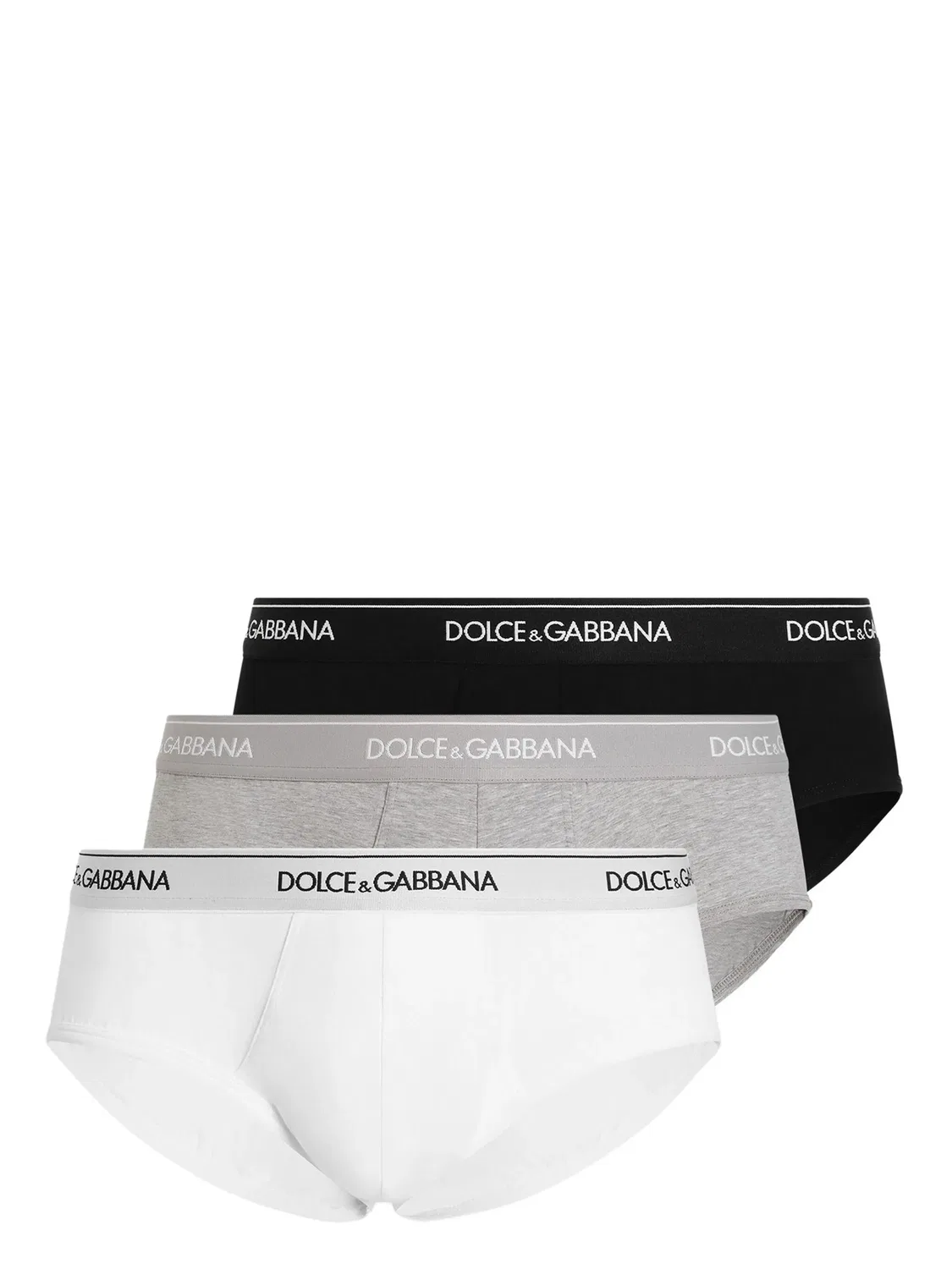 Трусы-брифы в упаковке из трех штук Dolce & Gabbana, белый