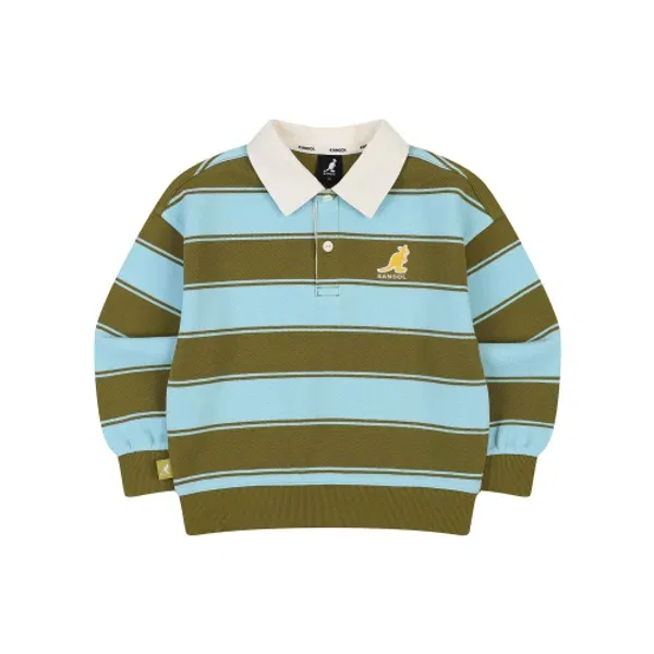 Свитшот спортивный полосатый, 0101 Kangol Kids, хаки