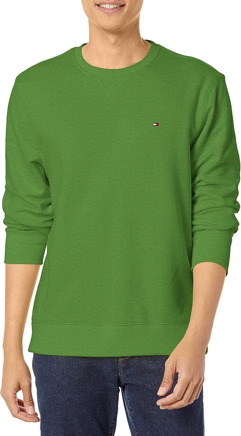 

Мужская однотонная толстовка с круглым вырезом Tommy Hilfiger, Clover Green