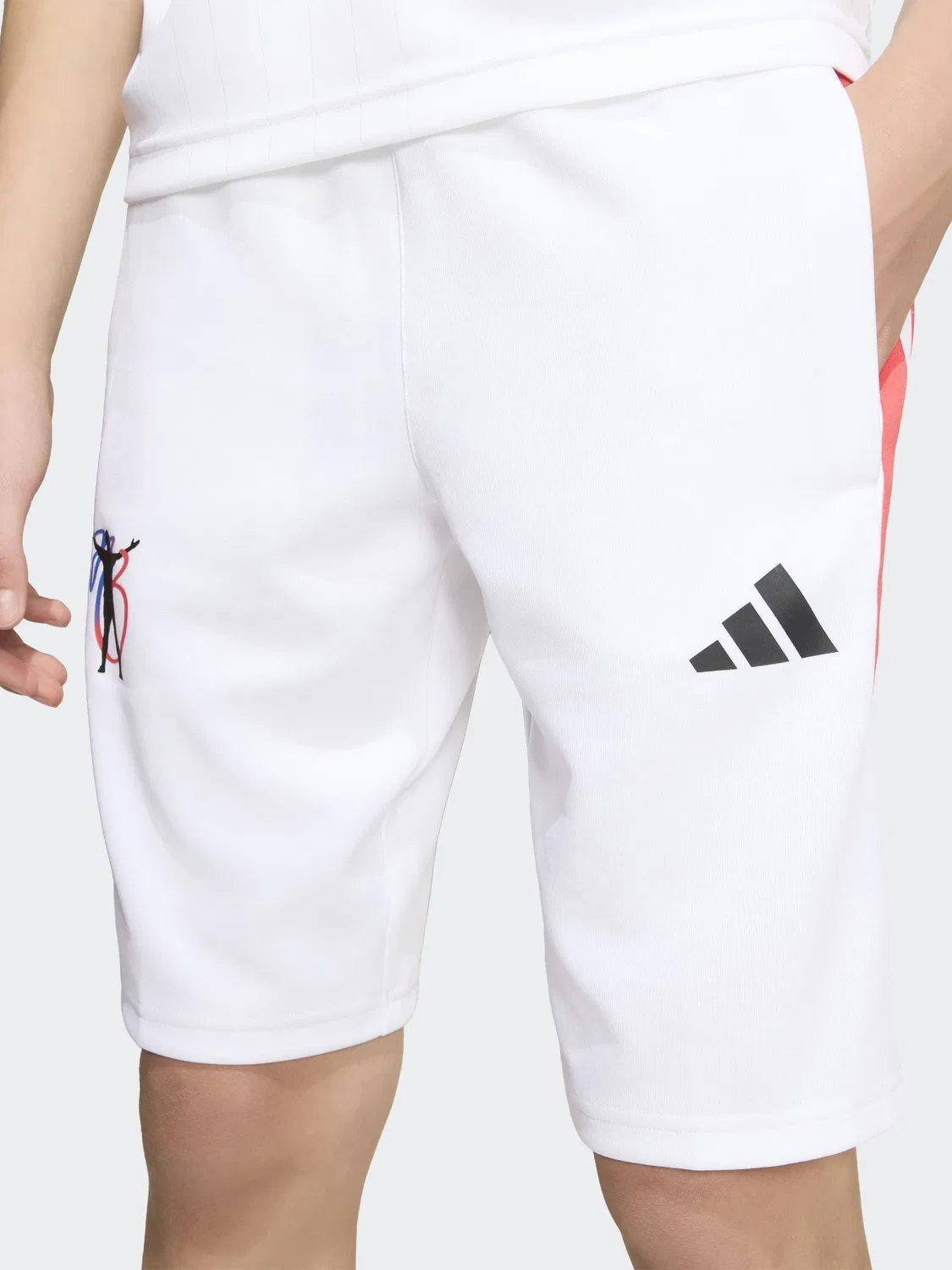 Шорты тренировочные Jude Bellingham adidas, белые — фото 4