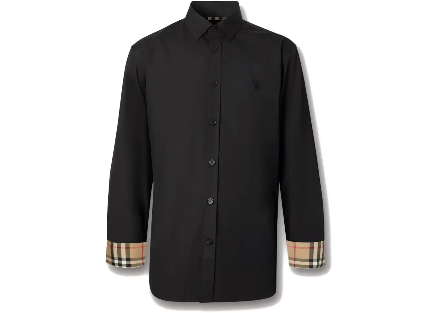 Мужская рубашка с монограммой Slim Fit Burberry, Black