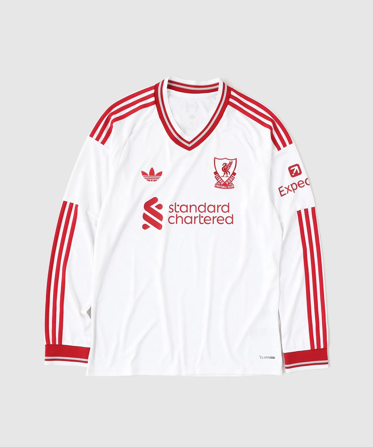 Мужская футболка с длинным рукавомLiverpool FC Away Replica L/S Adidas, White