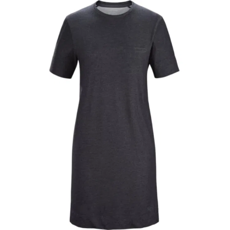 Женское платье с коротким рукавом Arcteryx, Black Gray/Black Heather