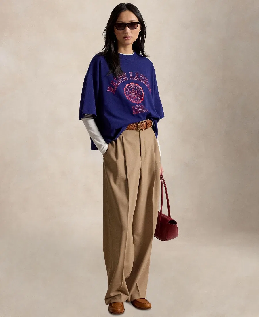 Футболка оверсайз из хлопкового джерси Polo Ralph Lauren, Fall Royal — фото 3