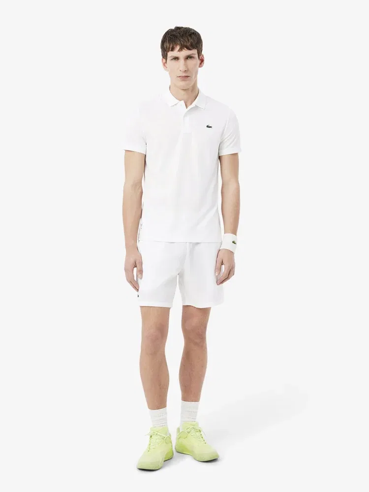 Футболка поло с коротким рукавом Daniil Medvedev LACOSTE, White — фото 4