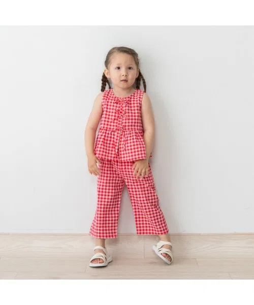 Toys"R"Us/Babies"R"Us Детский комплект из топа без рукавов и длинных брюк First Closet x mio, Красный