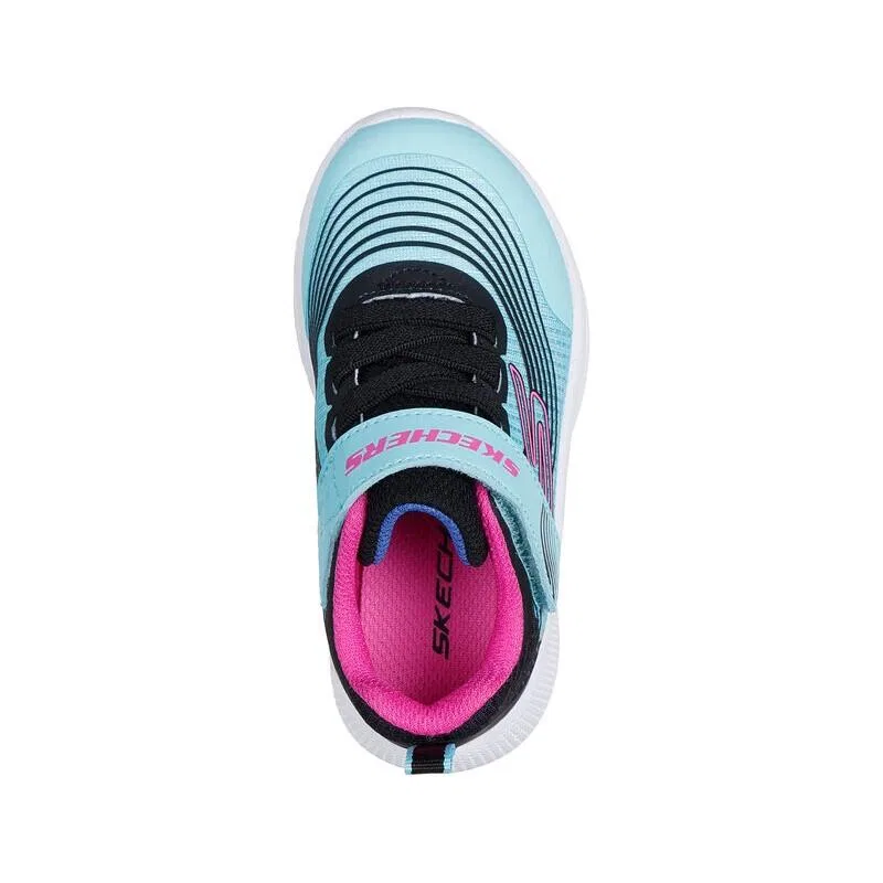 Детские кроссовки для девочек с принтом 303575NAQPR Skechers, Hellblau Violett Schwarz — фото 2