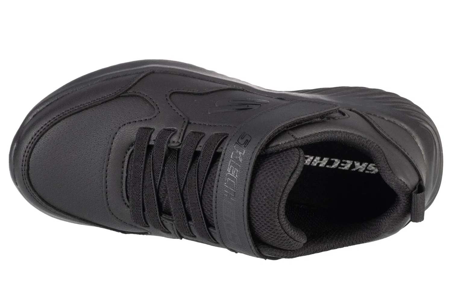 Детские кроссовки для мальчиков с технологией Memory Foam Bounder - Power Study Skechers, Schwarz — фото 3