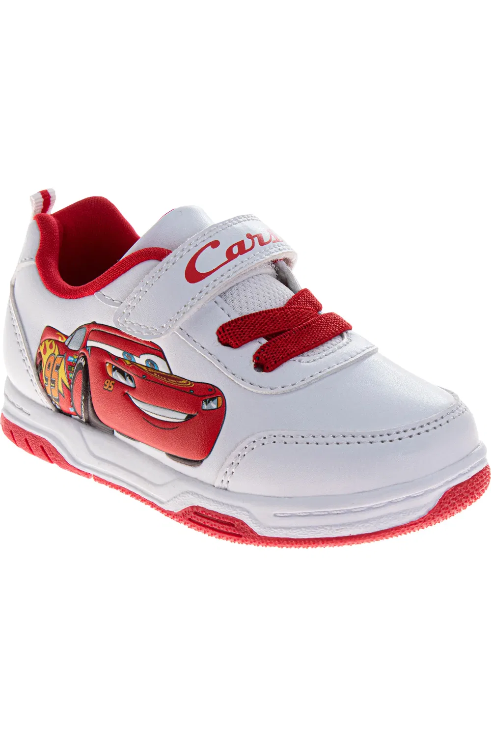 Кроссовки детские на липучке Disney Pixar Cars JOSMO, белый/красный