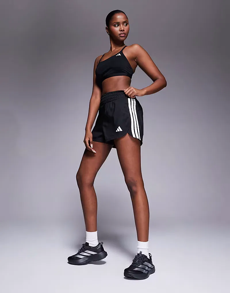 Беговые шорты Adidas Performance Flex Pacer с высокой талией, черный — фото 2
