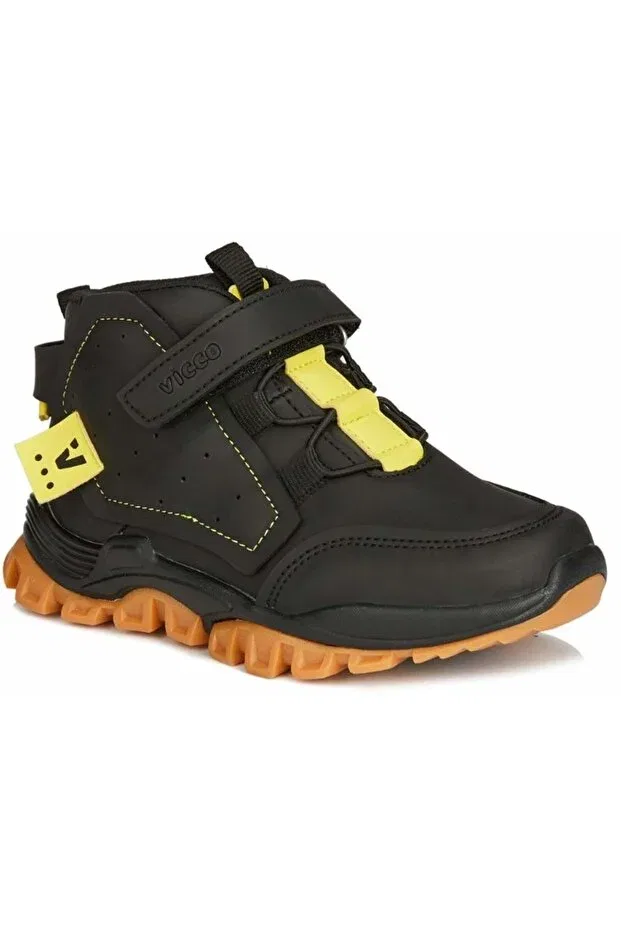 Детские ботинки для девочек ортопедические Omega Vicco, Black-Yellow — фото 3