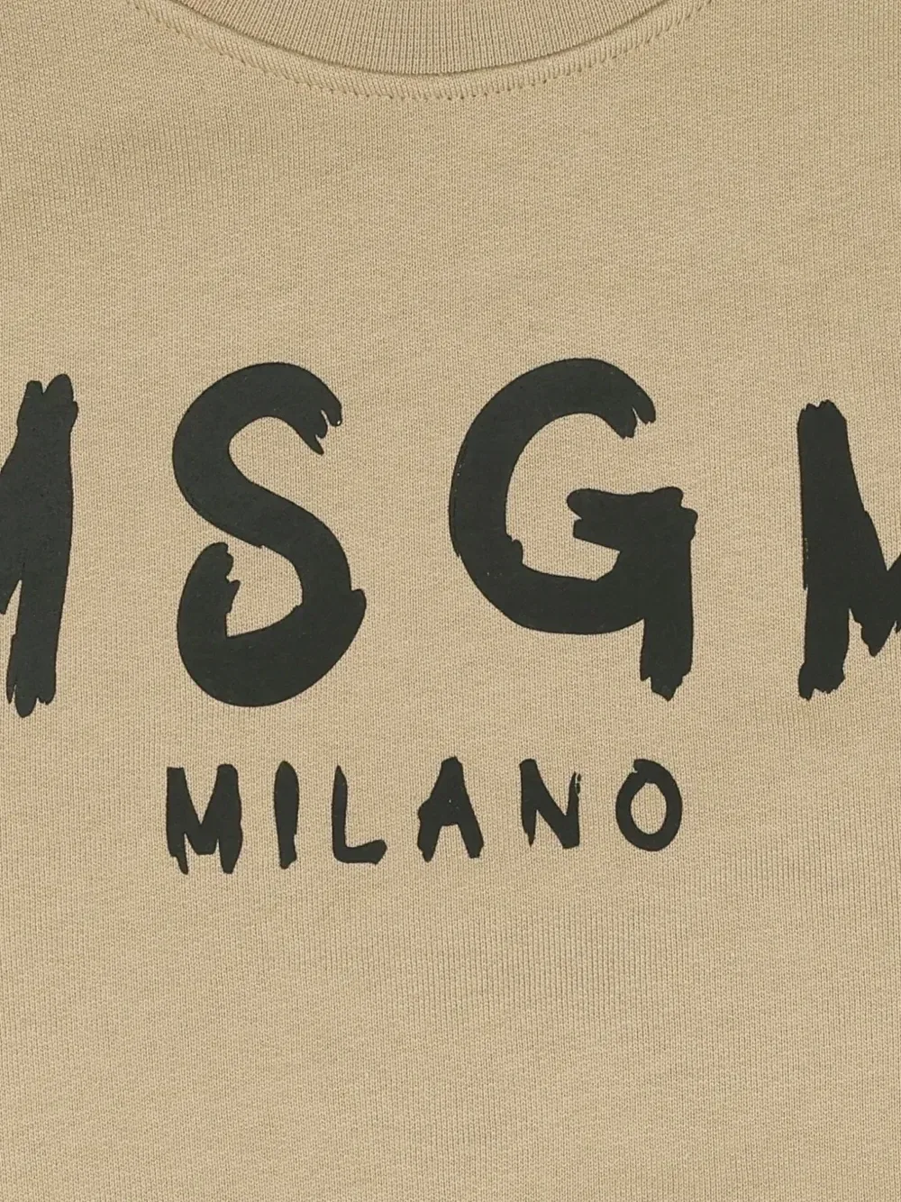 Толстовка с логотипом Msgm Kids, бежевый — фото 3