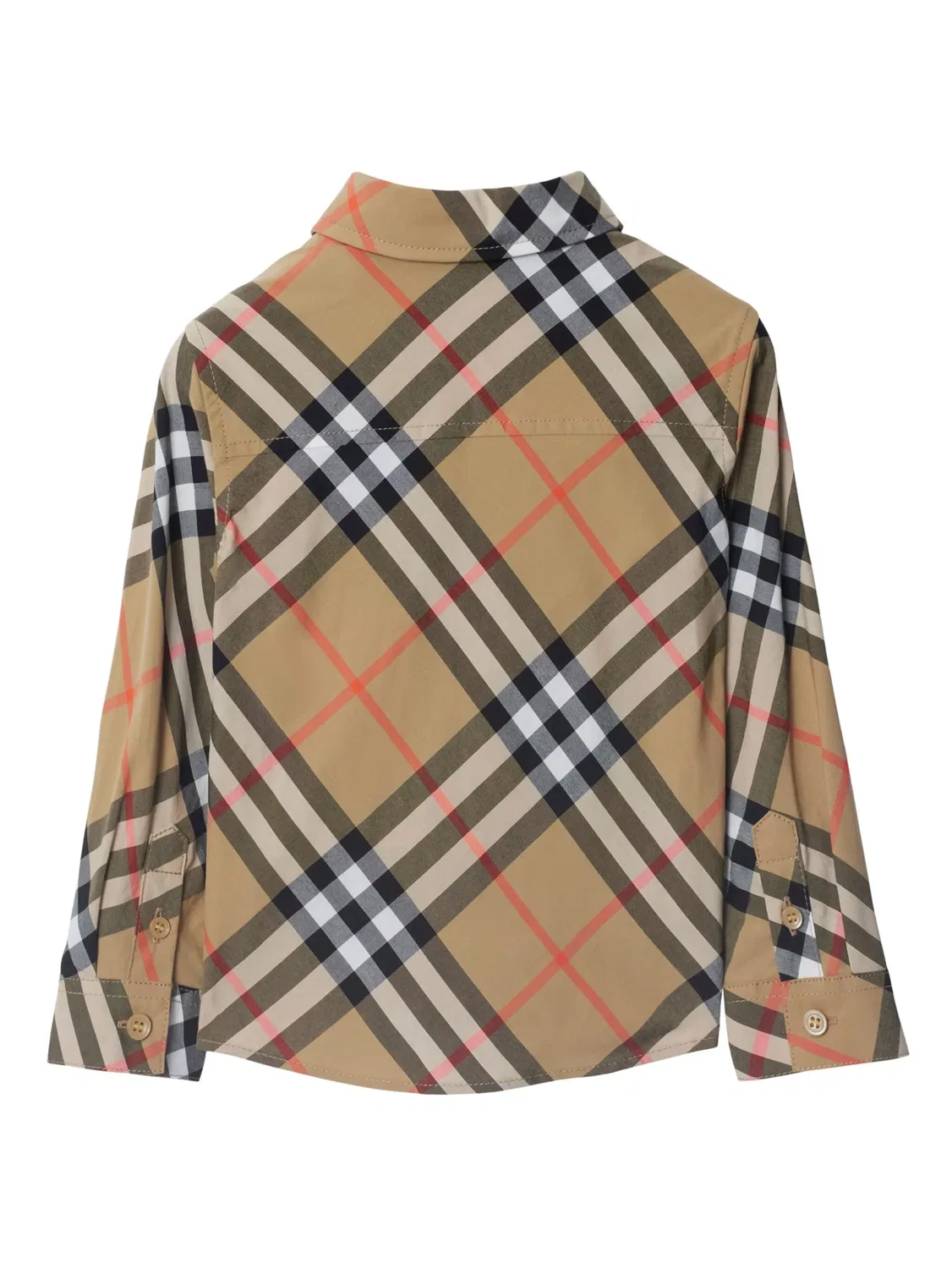 Рубашка в клетку из хлопка Burberry, нейтральные — фото 3