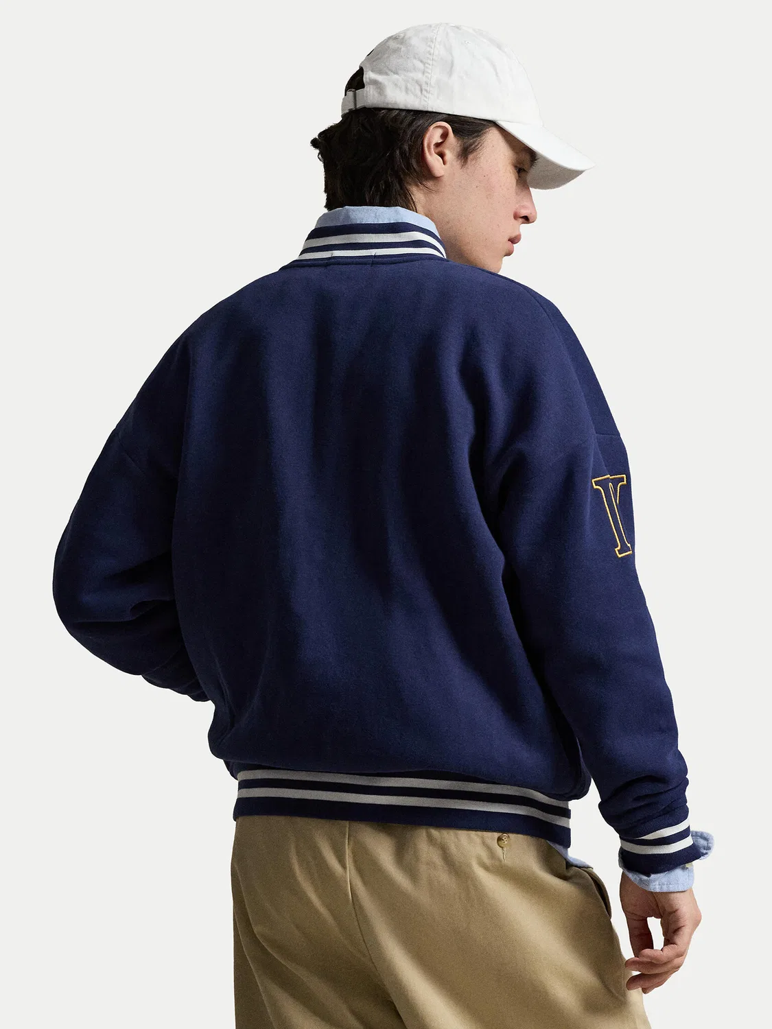 Мужской свитшот свободного кроя Polo Ralph Lauren, темно-синий — фото 3