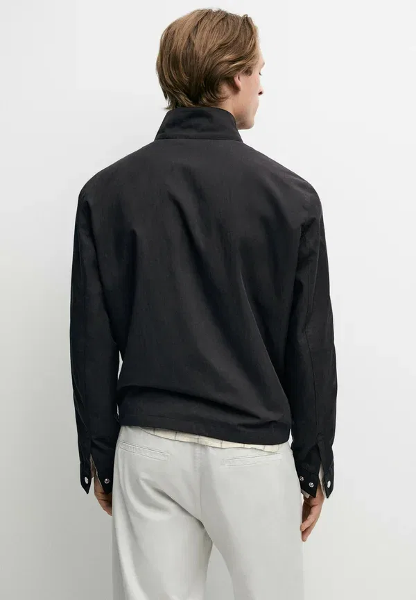 Куртка из хлопка и полиамида Summer jacket Massimo Dutti, темно-синий — фото 3