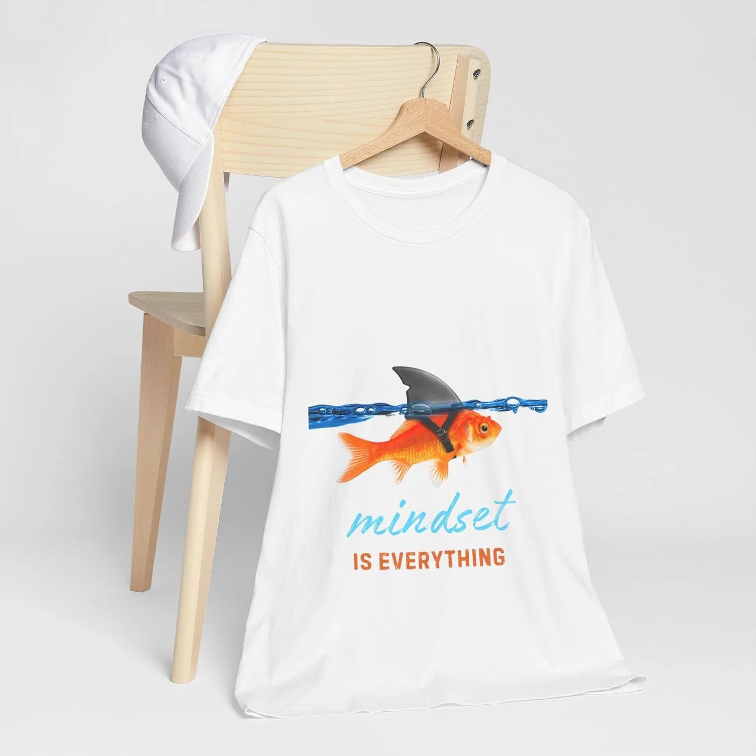 Футболка с принтом Mindset is Everything Bella Canvas 3001, White — фото 2