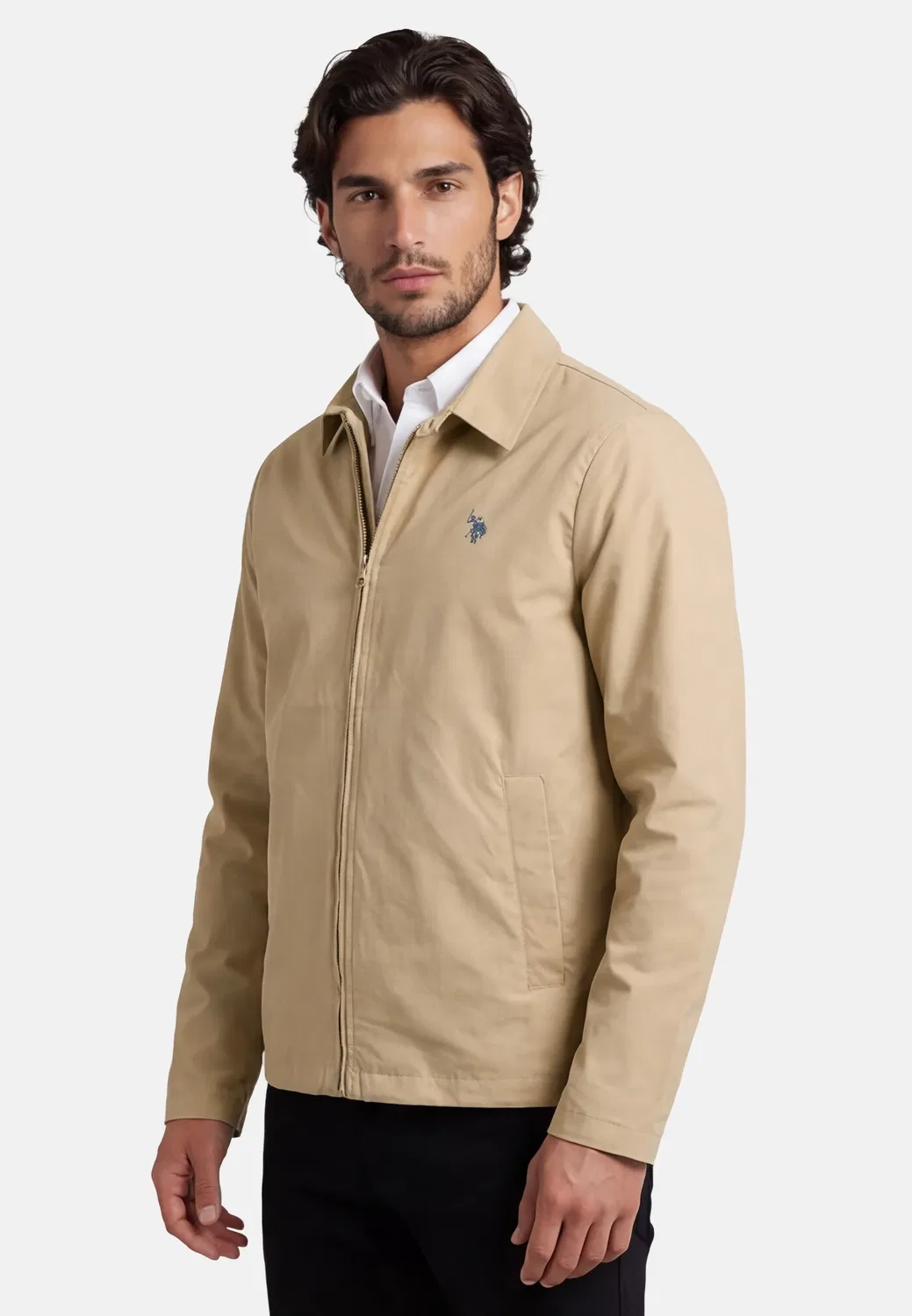 Мужская куртка демисезонная U.S. Polo Assn., Beige — фото 2