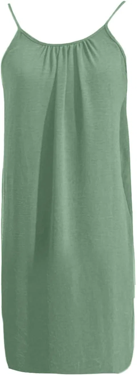 Женское летнее платье на бретельках с открытой спиной Generic, Light Green — фото 4