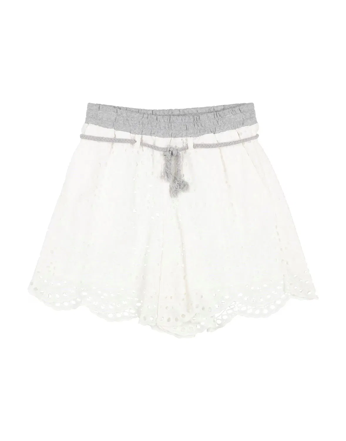 Детские шорты для девочек с вышивкой Broderie Anglaise Max&Co., белый