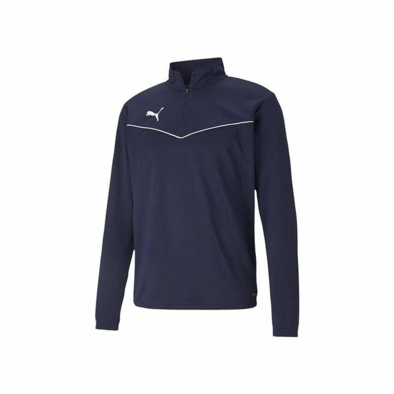 

Куртка Puma Teamrise с молнией 1/4, синий/темно-синий/белый